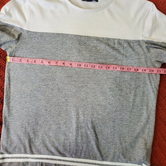 Forever 21 Mens Crew Neck Short Sleeve Tshirt White Gray Size M - Picture 11 of 12